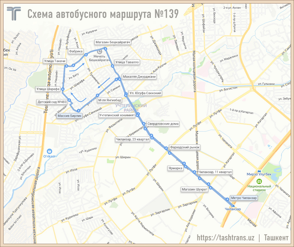 Схема автобус 485